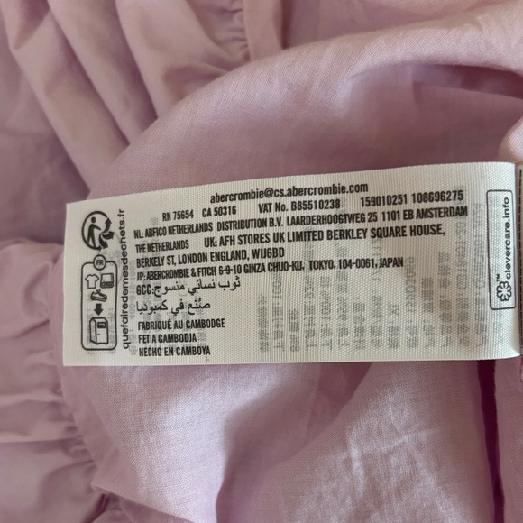 Abercrombie & Fitch Pink Mixed Fabric Bubble Hem Midi Dress Size XL – Excellent - Picture 10 of 14